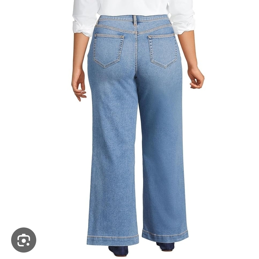 Lands' End Blue Wide Leg Pants